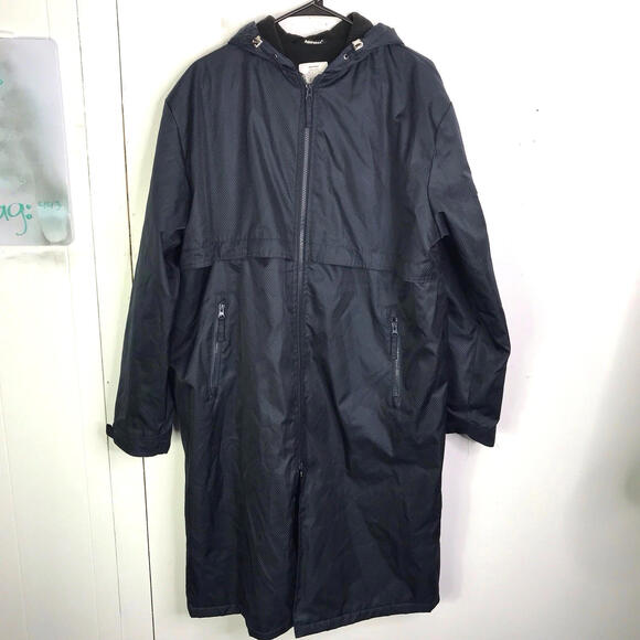 Adoretex Jacket Adult M Swim Parka Coat Black Fleece Lined Water Polo Hooded - Picture 1 of 9